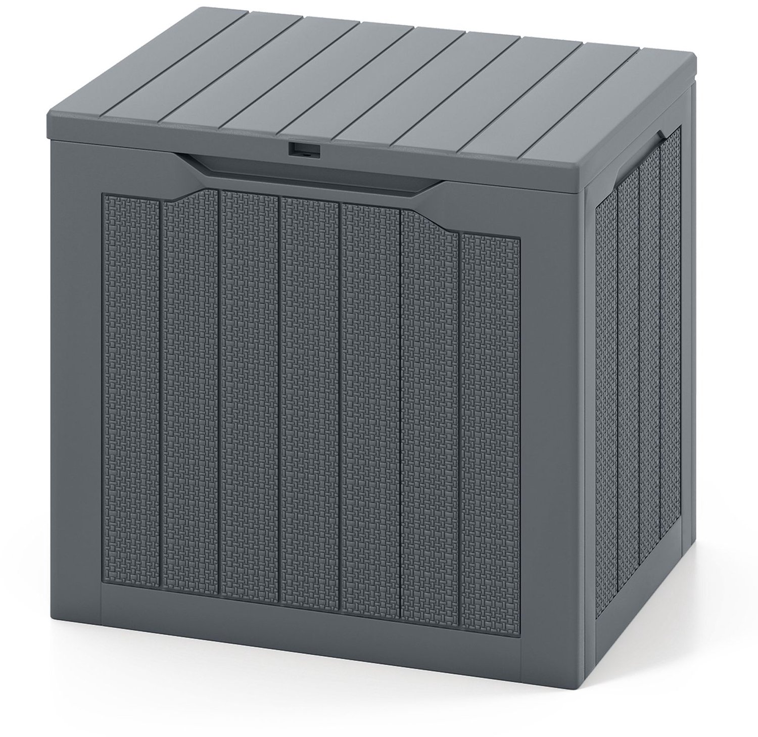 SureDeal® - Ladekast - Buitenopbergbox Dekdoos - Afsluitbaar Deksel - Gevlochten Rattanlook Grijs - 56x41x50,5 cm - Grijs