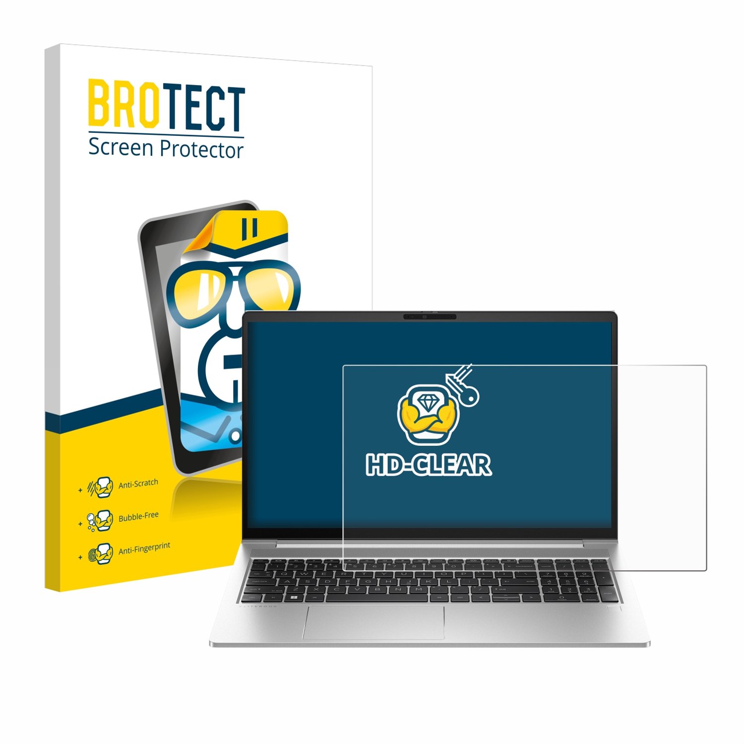 BROTECT - Screenprotector voor HP EliteBook 640 G10 - Folie Beschermfolie transparant