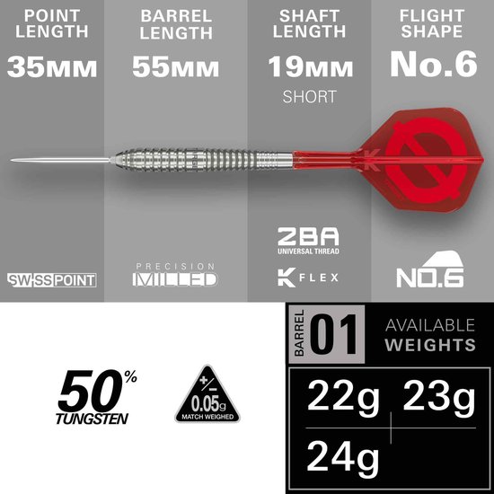 Target Group O 01 Swiss Point 50% - Dartpijlen van Target — afbeelding 2