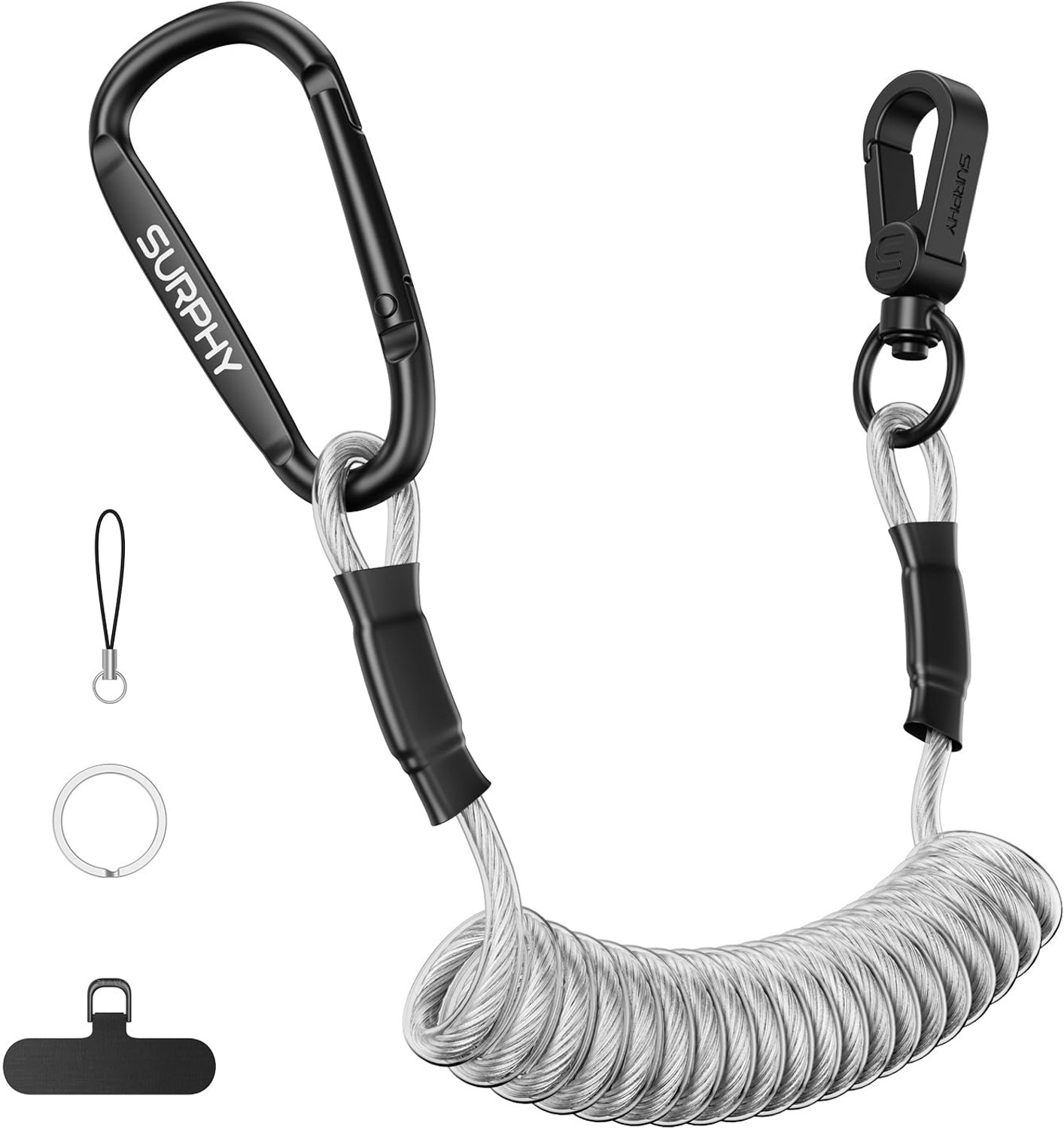 SURPHY Uitschuifbare TPU-staalkabel Telefoonbeveiliging Outdoor