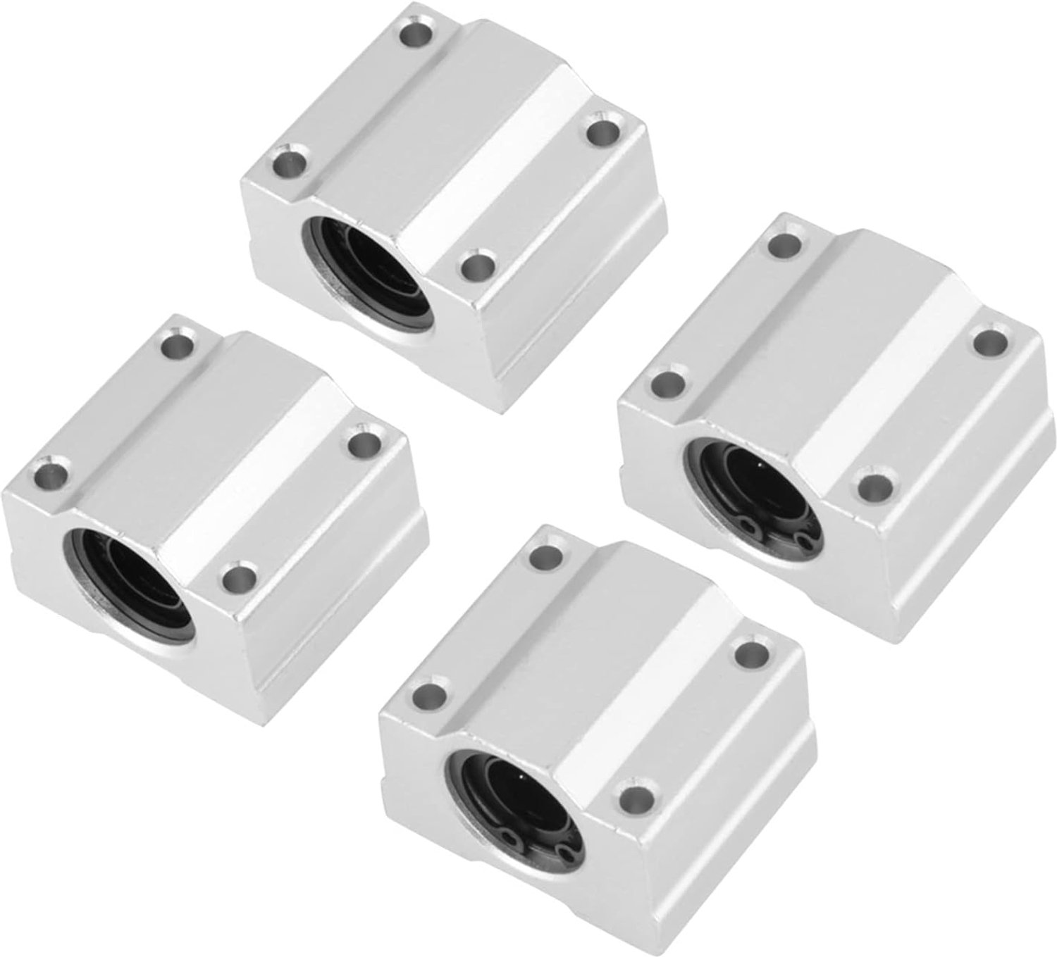 Jeanoko SCS12UU Lineair Kogellager-glijblok van Aluminium voor Efficiënte Vervanging in Industriële Toepassingen 4 Stks/set voor Elektrisch Gereedschap en Timmerwerk