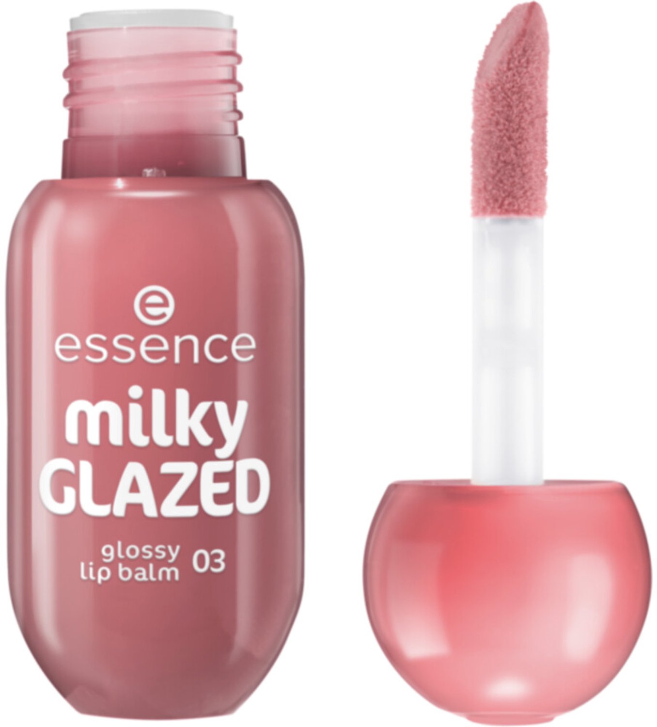 essence milky GLAZED glossy lip balm 03
