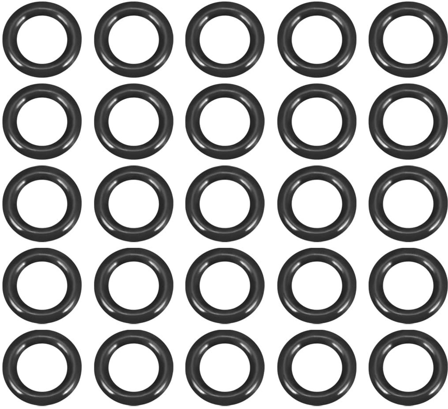 Pack van 50 Nitril O-Ringen - Duurzame afdichtingen voor sanitaire installaties, 12 x 7.2 x 2.4 mm, zwart, waterdicht en oliebestendig