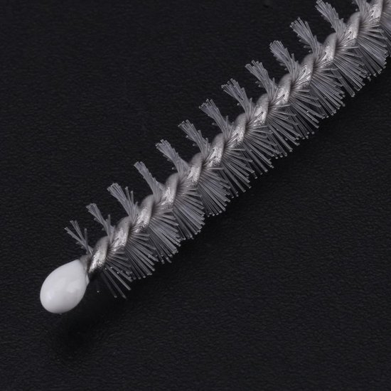 20 stuks roestvrijstalen flessenspiralen met zachte borstelharen, stroborstel voor het reinigen van rietjes, geschikt voor babyfles, glazen buisjes, reageerbuis 0,6 x 17 cm — afbeelding 2