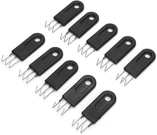 10 Stuks Breimachine 3 Klauw Haak Zwart Universele 3 Klauw Haak Breien Machine Onderdelen Breinaalden Handwerk — afbeelding 2