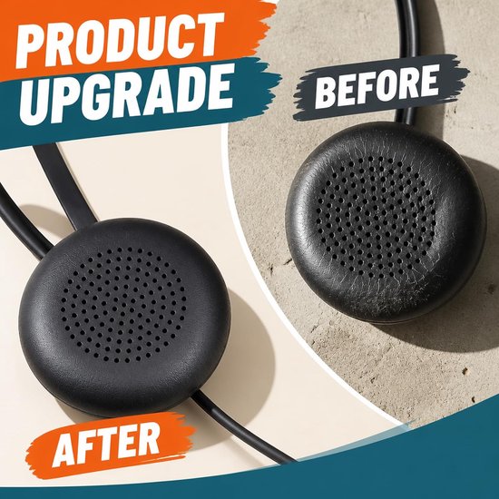 2 stuks vervangende oorkussens afdekking voor Plantronics Voyager Focus — afbeelding 5