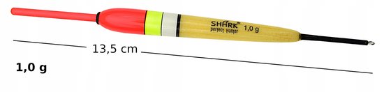 SHARK Doorvoerspoeler Balsa 1.0g - 13.5cm met Glowstick Houder — afbeelding 2