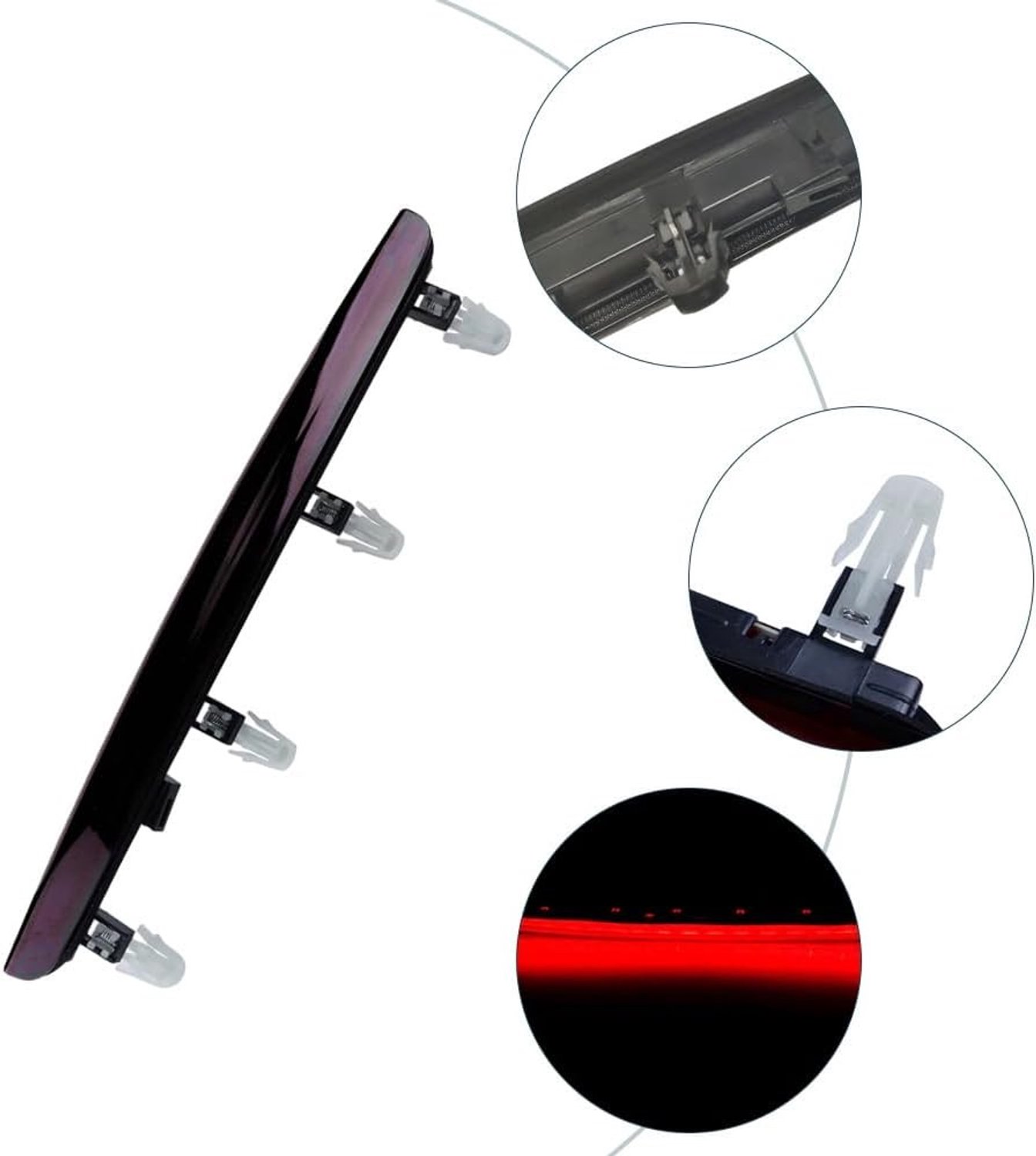 Derde Remlicht voor AUDI A3 8P Hatchback - Hooggeplaatste Stoplamp, Achterlicht, Vervangingsonderdeel 8P4945097, 8P4945097C, 8P4945097B