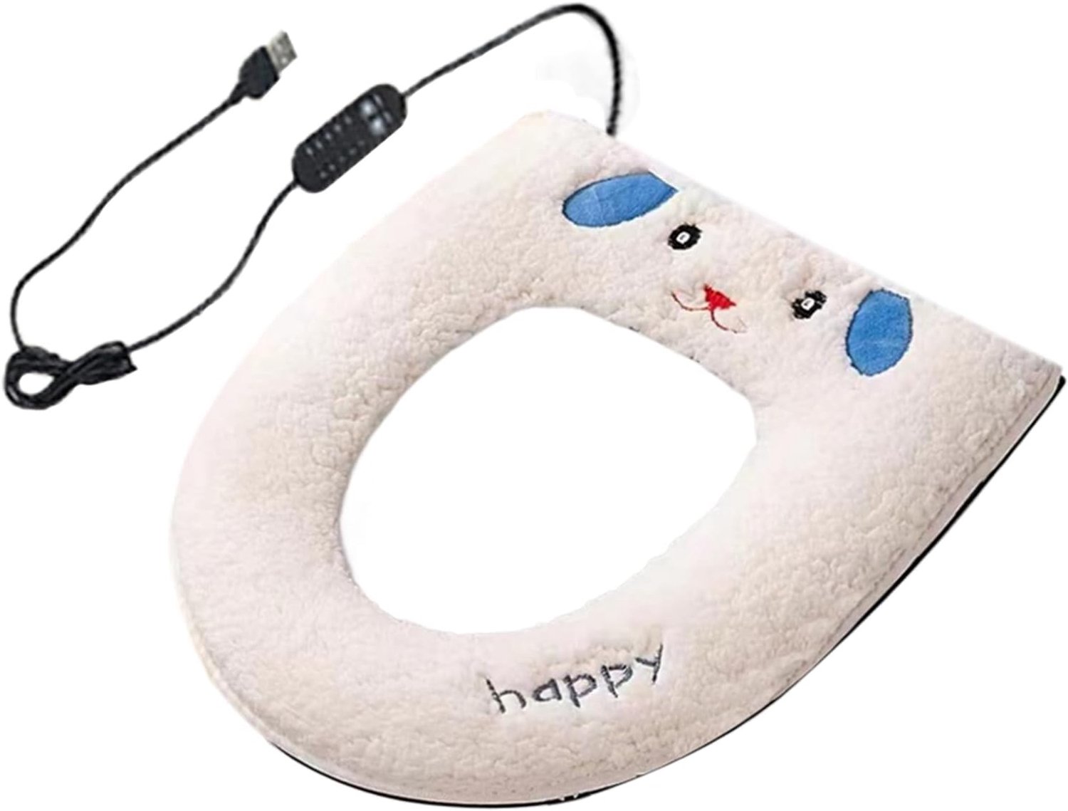 Toiletbrilverwarming: zacht verwarmingskussen, USB energieverwarmer, afneembaar wasbaar kussen, modern ontwerp voor badkamer, appartement, slaapkamer, camper, boerderij, H