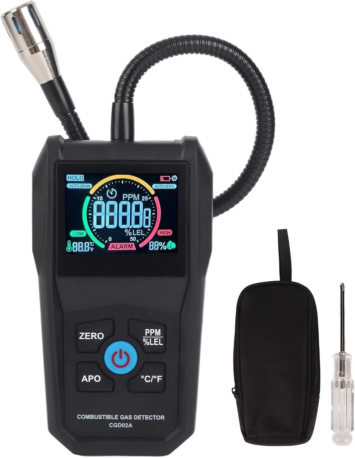 Gasdetector 50 50000ppm LCD-display Draagbare gastester voor pijpleiding thuis en industrieel gebruik