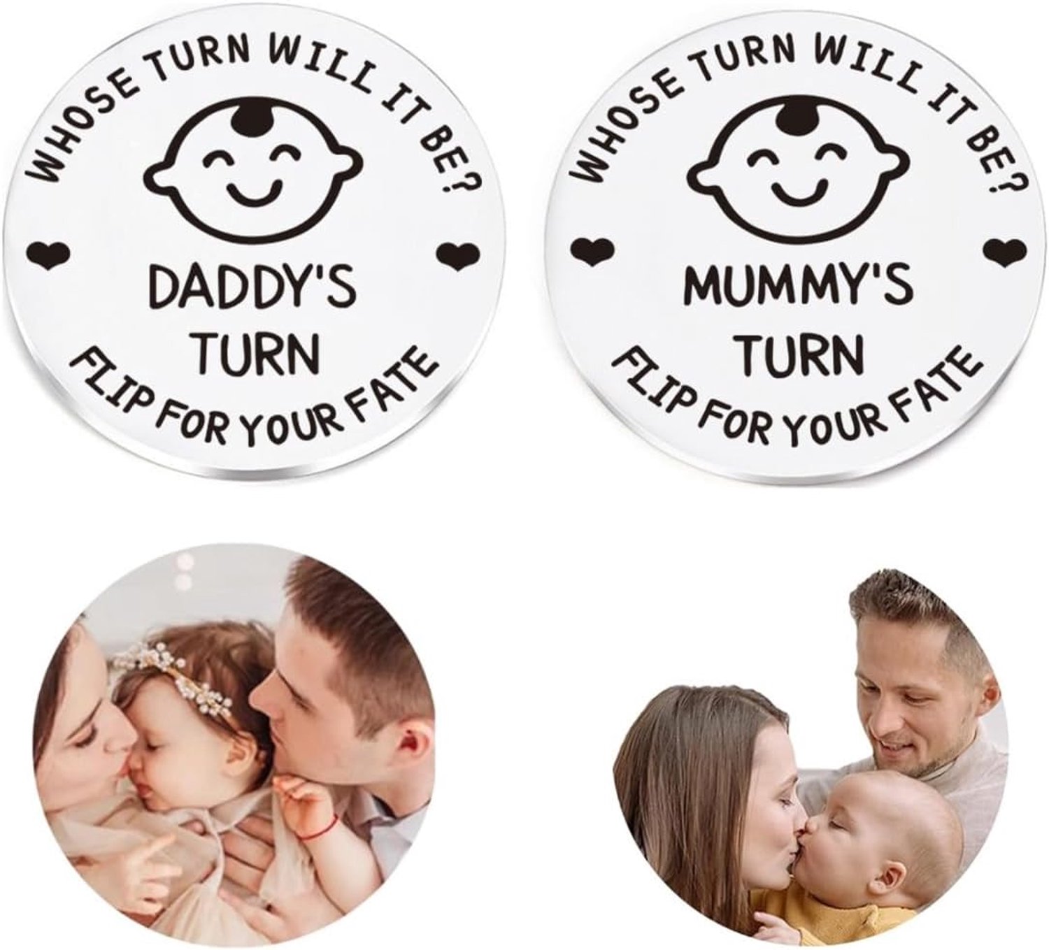 Beslissingsmunt voor neo, ouders, Kerstmis, beslissingsmunt, neomamma, papa, geboorte, zwangerschap, doop, vrouw, zwangere baby, shower, pasgeborenen, ouders, Neomamma Neo Papa
