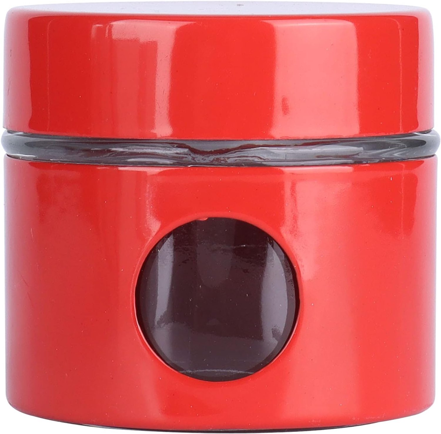 Mini Jar -bevestigde Ijzeren Glazen Koffiebonencontainer Keuken Opslagtank voor Theeboon (Mini Jar Rood)
