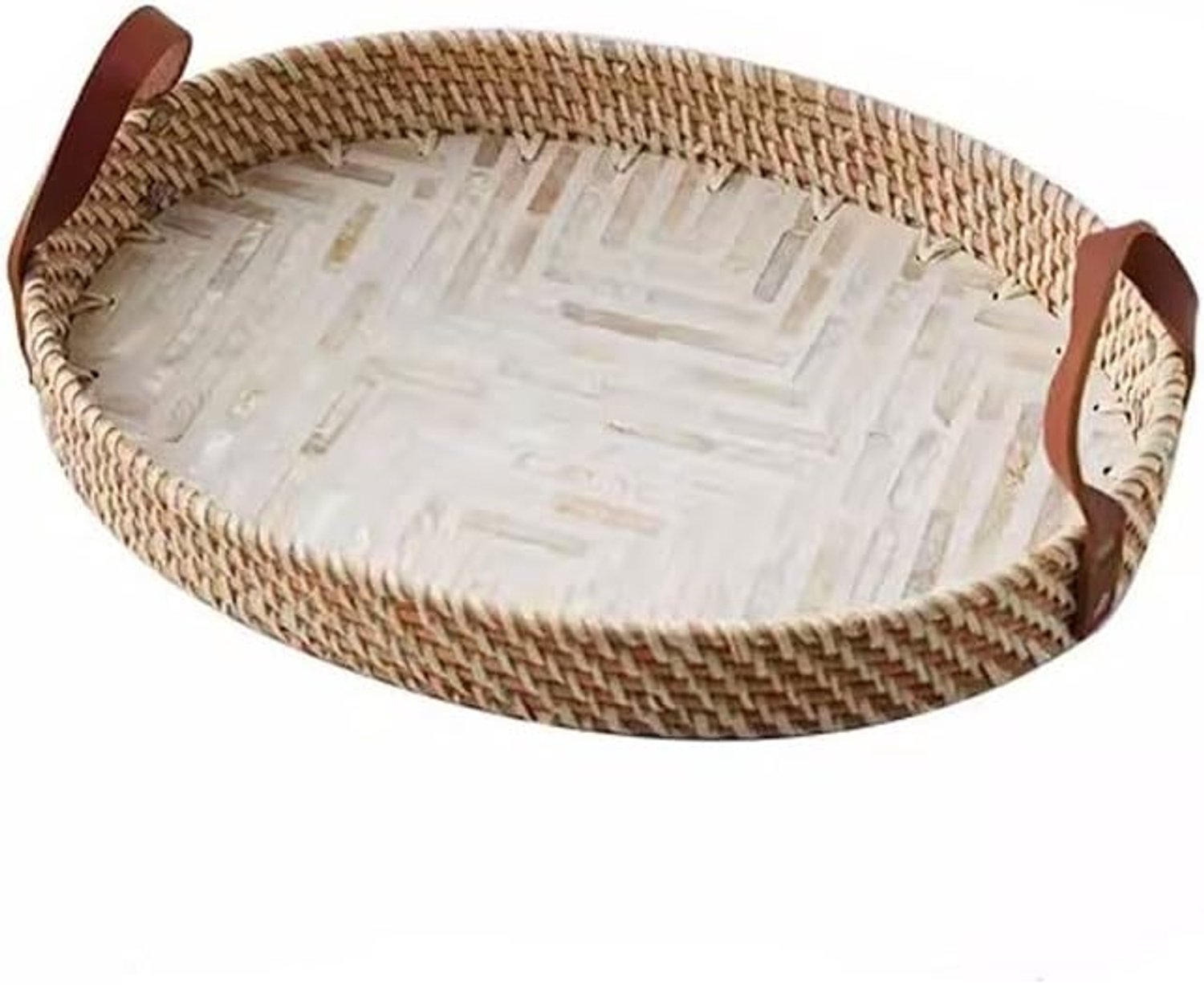 Fruit serveerschaal crème stijl schelp fruit bord dessert mand handgemaakte rotan westerse voedsel fruitschaal opberglade opberglade fruitp borden, C