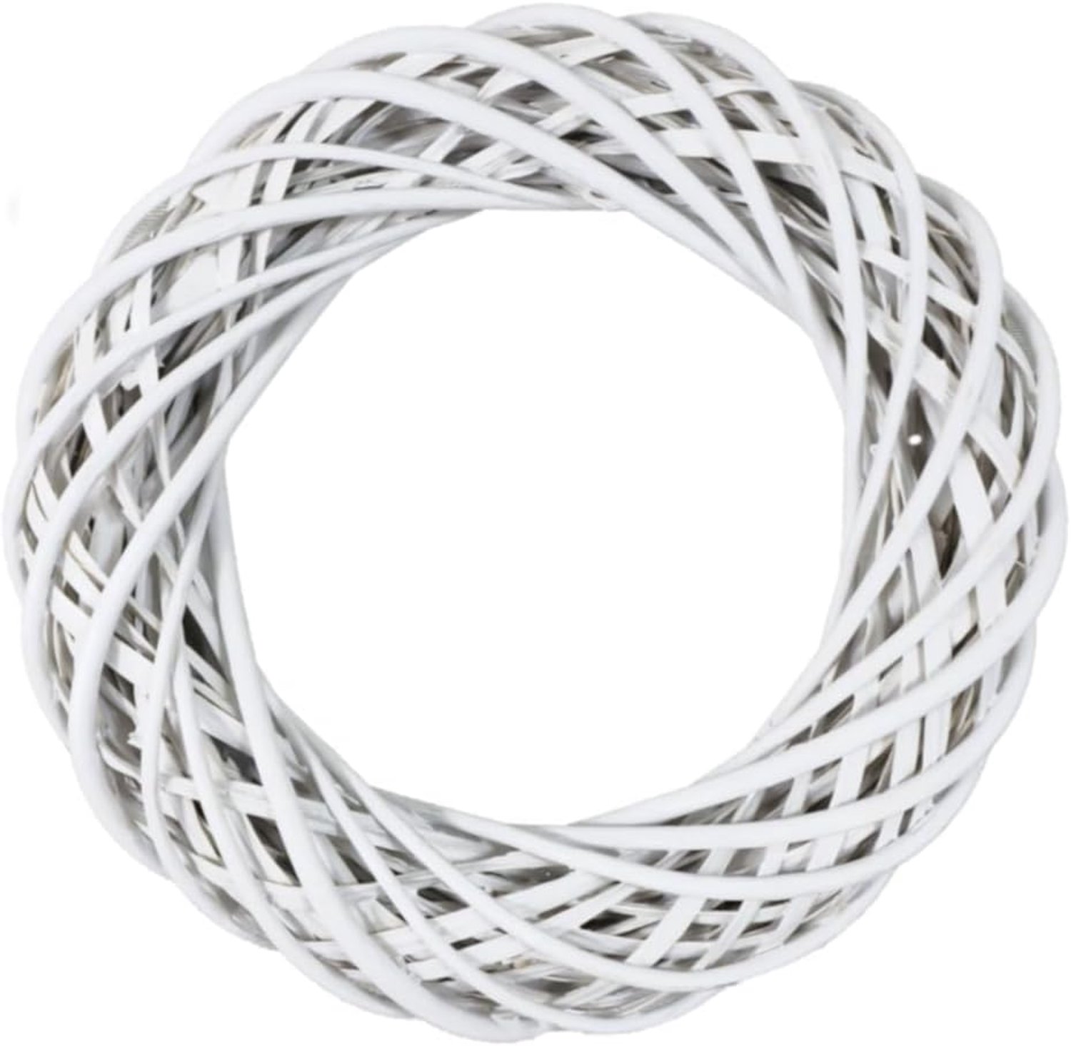 Witte wilgenkrans Ø 30 cm, decoratieve krans van gevlochten wilg, natuurlijke basis voor doe-het-zelf decoraties, deurkransen en seizoensgebonden arrangementen