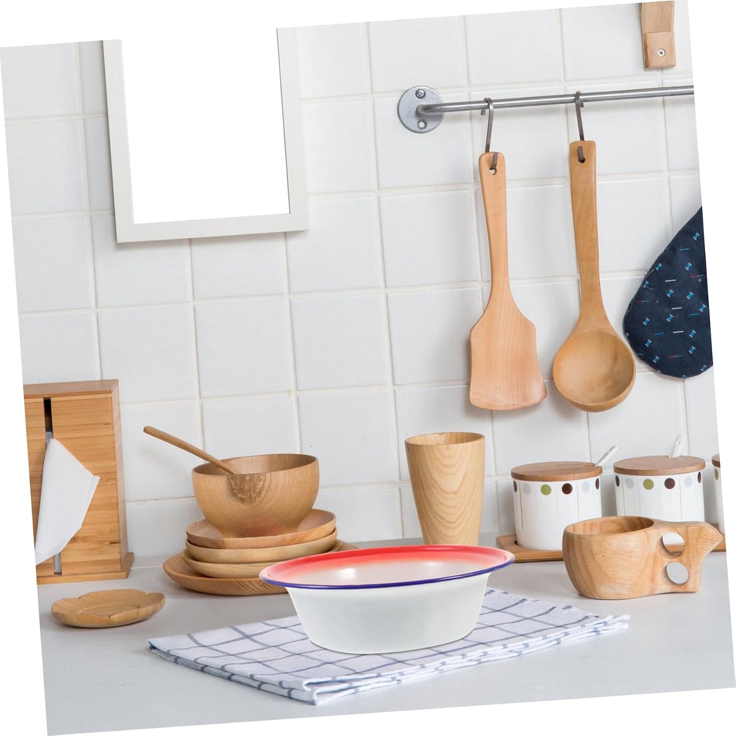 Emaille Komset Keuken Soepkom Retro Emaille Kom