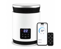 Evolar 360° Elektrische Kachel - 900/1800W - 25m2 - Keramische Ventilatorkachel - WiFi & App - Automatische Thermostaat - ECO-modus - EVO-PTC360W