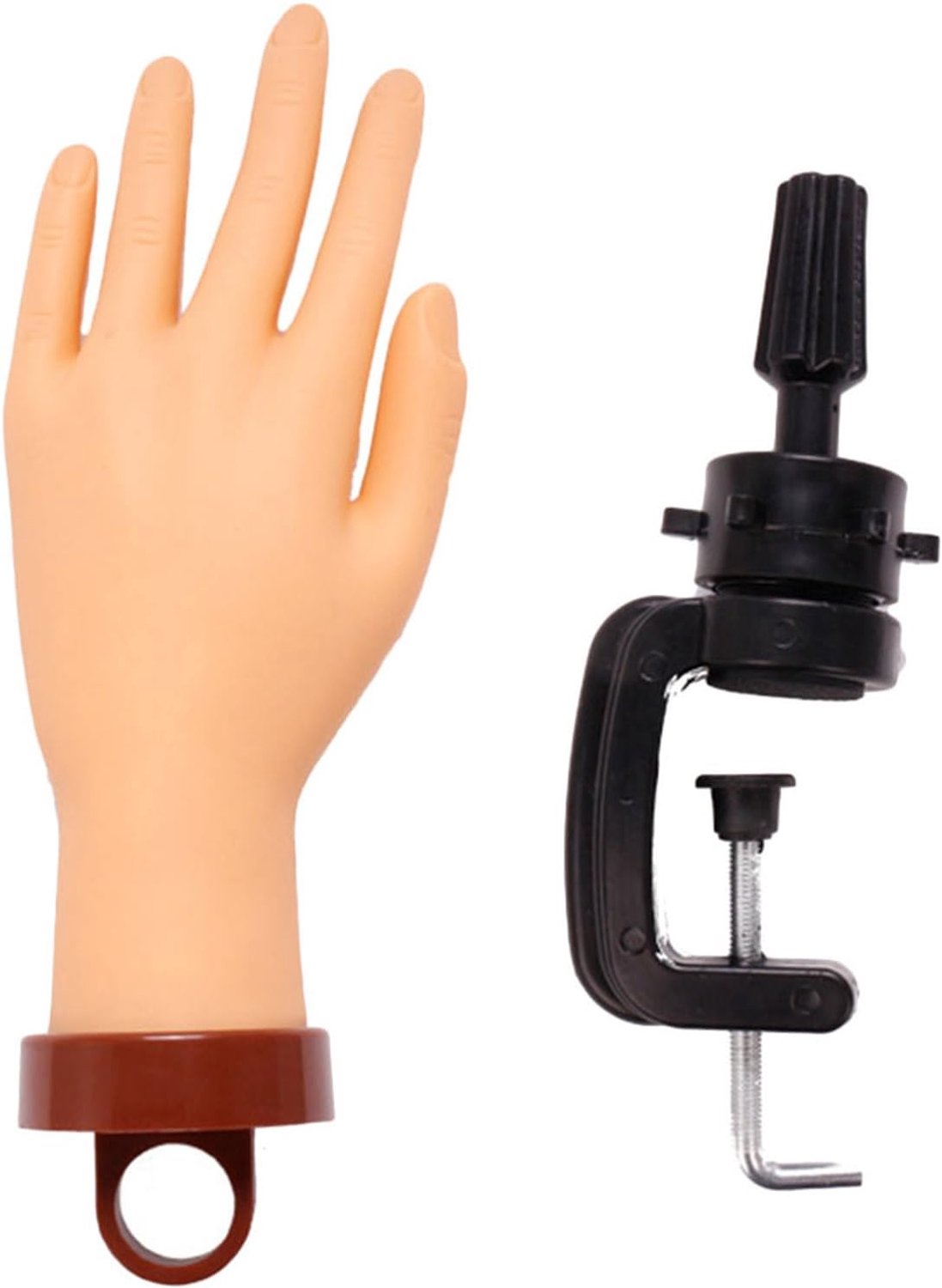 1 set nageltrainingshandmodellen: flexibele mannequin voor nail art-oefeningen - realistische zachte siliconen dummyhand - manicure-trainingsbenodigdheden voor beginners
