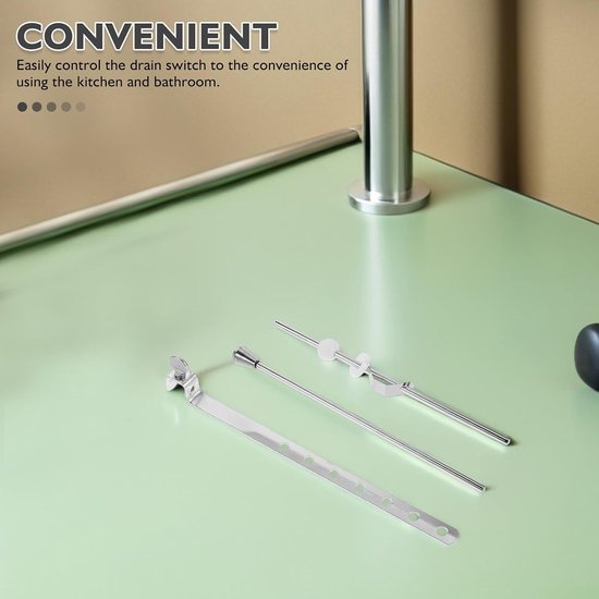 3 Stuks Badkamer Wastafel Afvoer Reparatie Staaf Afvoer Onderdelen Voor Badkamergootsteen Reparatieset Voor Trekstang Voor Gootsteenafvoer Verlengstuk Voor Gootsteenafvoer Silver — afbeelding 2