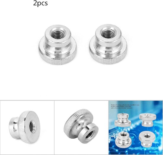 lyrlody Gebedde Duimmoeren Assortiment Kit, M3 M4 M5 M6 M8 M8 M10 Vergulde Koolstofstalen Hand met Kegel de Duimmoeren, Kurled Duim voor 3D -printer Onderdelen Gereedschapskasten Kasten, Wijd (M8 (2 — afbeelding 2