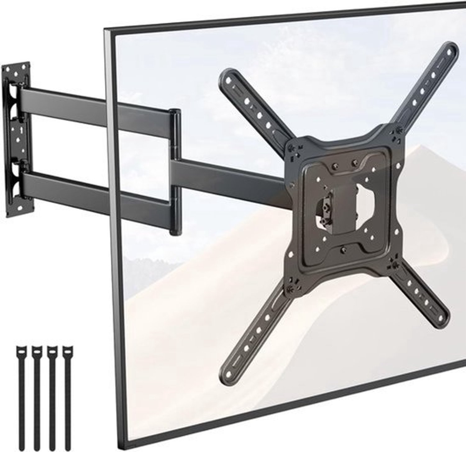 TV-Muurbeugel - Extra Lange Arm 728 mm - Draaibaar 180° - Voor 23-65