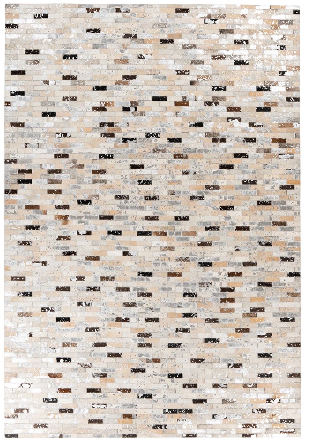 Dutch XXL Leren Vloerkleed | Tapijt | Lavin | Patchwork | Multikleur | 120x170 cm