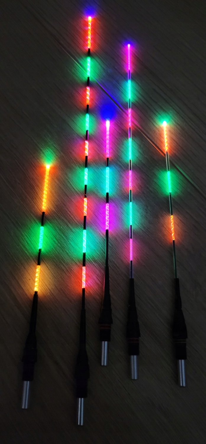 5x Set LED Hengelantennes met 5 Batterijen - Flexibel & Duurzaam — afbeelding 2