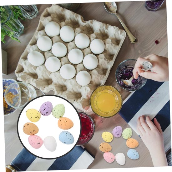 100 stuks Kleurrijke Schuim Paaseieren DIY Decoratie Materialen voor Feestjes voor Lichtgewicht Compact Geschikt voor Mandjes — afbeelding 3