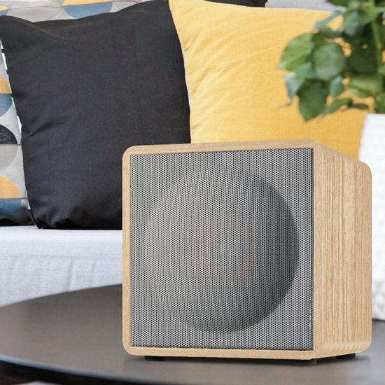 Livoo TES272C Bluetooth Speaker - 10W Stereo - 20 uur Accu - Hout - Crème — afbeelding 4