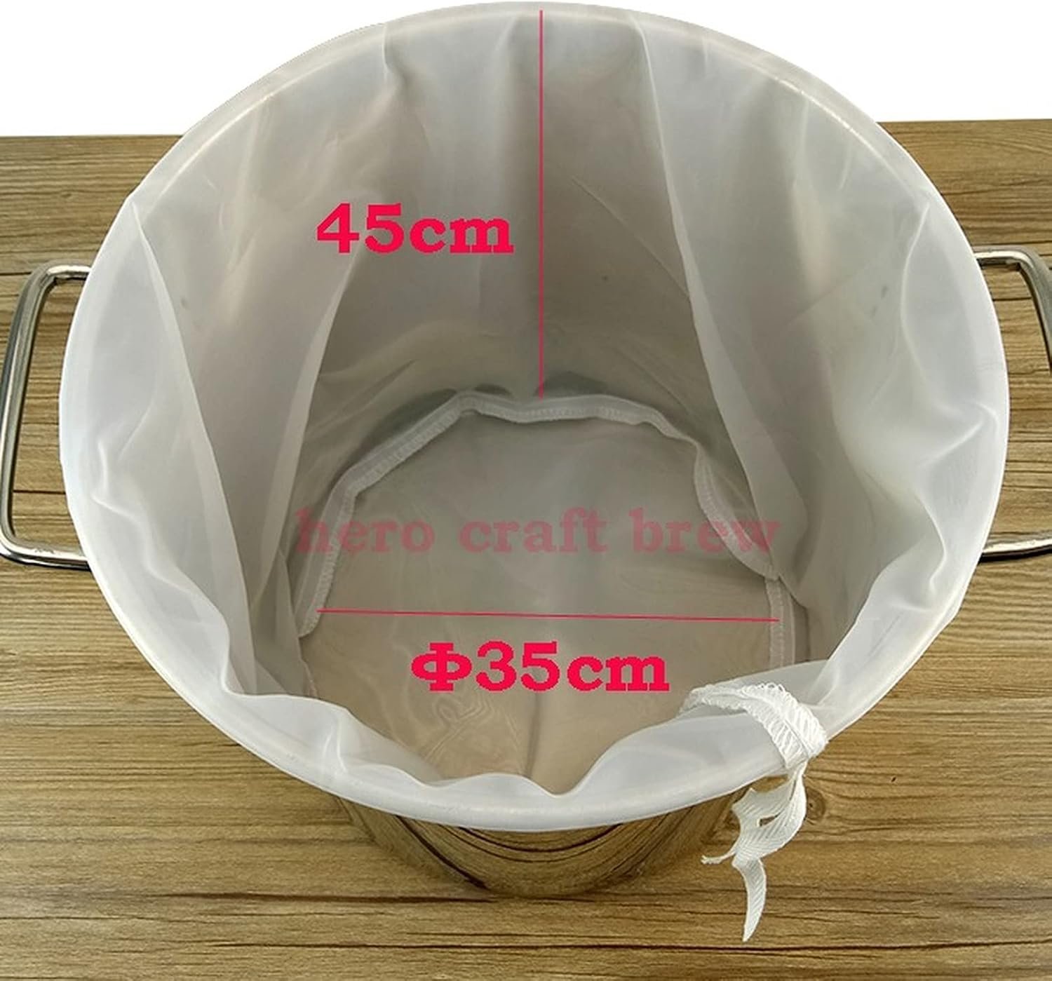Brew Bags Filter, Witte Fijne Mesh Zegen Zakken Met Herbruikbare Multi Size Voor Alle Grain Brewing Wijnpers Trekkoord Straining Brew in een zak (3545)