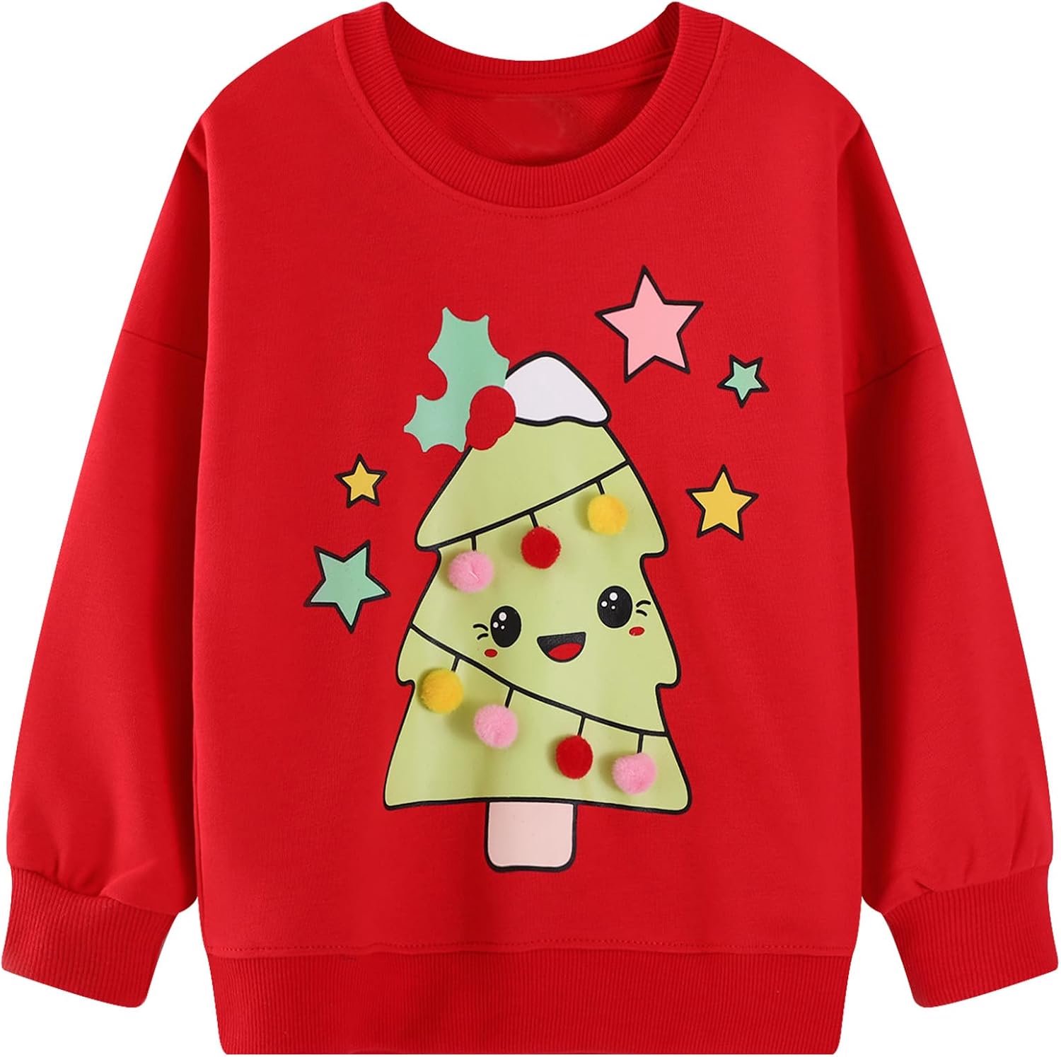 Sweatshirt voor Kinderen Baby Meisjes Lange Mouwen Tops T-Shirt Jumper Katoen Casual Eenhoorn Borduurwerk Regenboog Print Sweatshirt Pullover Peuter Leeftig 2-7 Jaar, Roze/Grijs