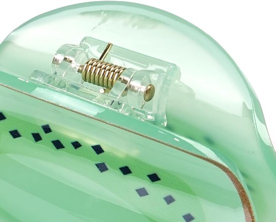2 stuks haarspeldjes in de vorm van fruit - haaraccessoires van acryl met citroen en kiwi, mooie opvallende haarspeldjes 9,5 x 5 cm/8 x 4,5 cm — afbeelding 4