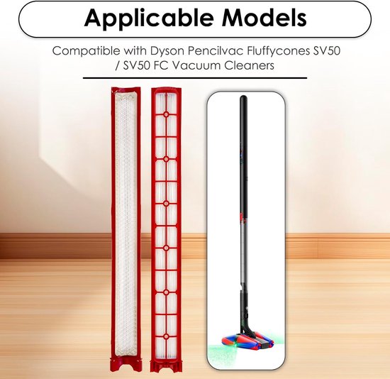 (2 stuks) Pencilvac Fluffycones SV50 FC vervangende HEPA-filters compatibel met Dyson SV50 FF AM stofzuiger, rechtopstaande filter, stofzuigers, canister filters — afbeelding 4