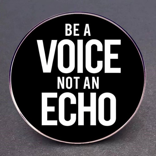 2 stuks Be A Voice Not An Echo reversspeldjes, inspirerende citaten pinnen, metalen legering badges, 3 cm, metaal, geen edelsteen, 3cm(1.2"), Metaal, Geen edelsteen — afbeelding 4