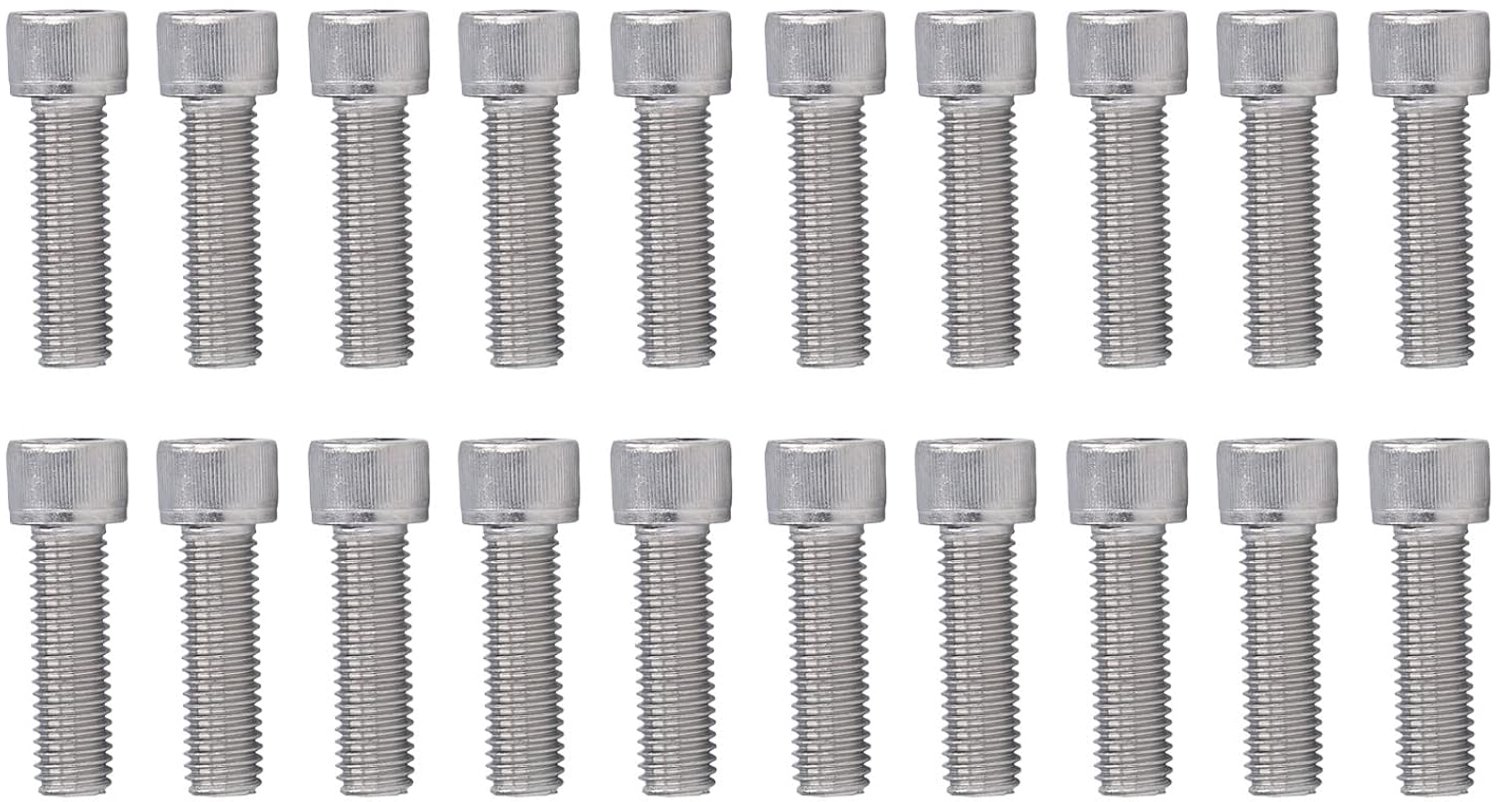 20 STKS M12x1.75 DIN 912 A2-70 RVS Inbusbouten Zeskantbouten Grove Draad Bevestigingsmiddelen voor Bouw Automotive en DIY Projecten (M12*45)