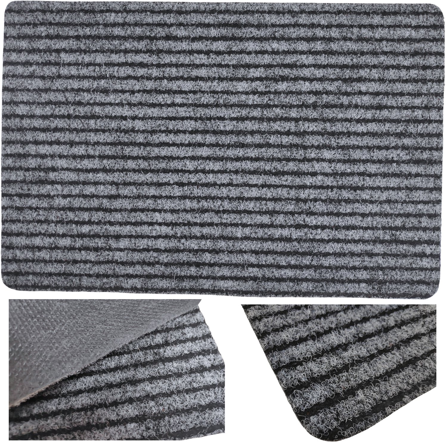 Antislip Deurmat Naaldvilt Grijs 40x60 cm - 4 Stuks