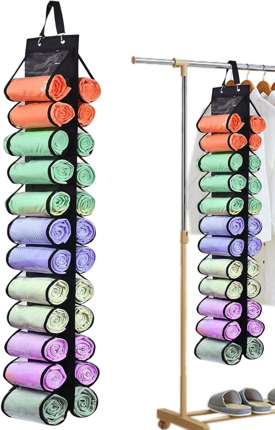 Leggings Organizer voor kast - capaciteit kleding opslag, 24 zakken