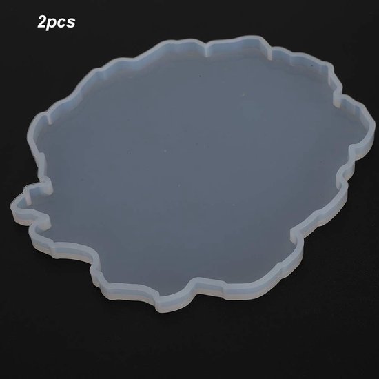 2 Stuks Coaster Siliconen Coaster Laat Hars Coaster Maken Handgemaakte Ambachtelijke Decoratieve Ambachten Onderzetters Lade Basis (Form 2) — afbeelding 2