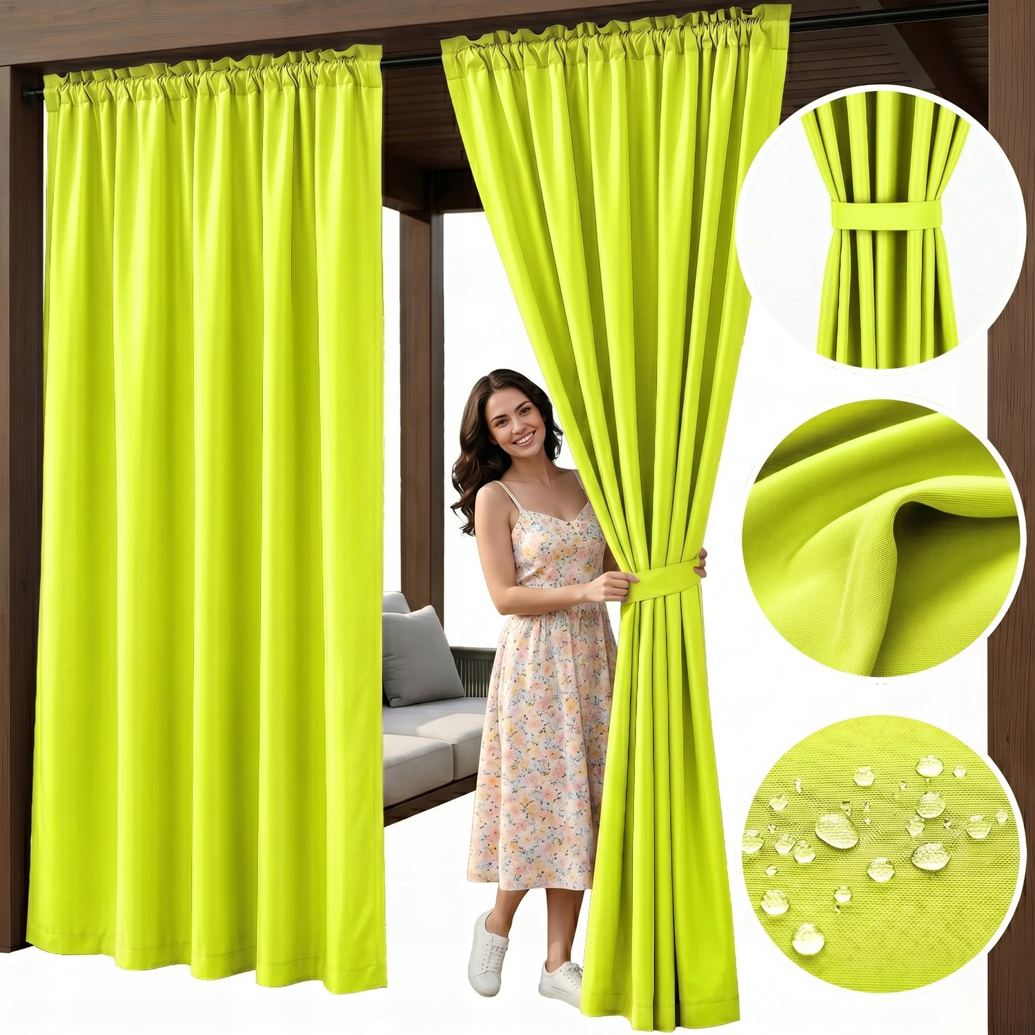 Waterdicht Tuindoek OSTOJA Limonke 155x250cm - Premium Kwaliteit