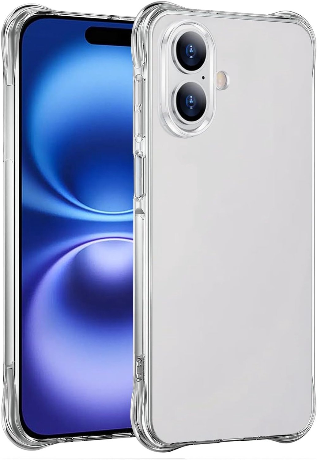 Hoesje voor iPhone 16 Plus Cover voor Meisjes Vrouwen, Clear Transparante Zachte Flexibele TPU Slanke Telefoon Beschermende Gevallen Cover voor iPhone 16 Plus Clear