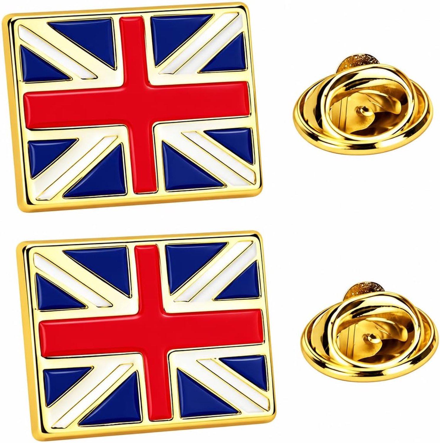 2 stuksspeldjes,vlag emaille broche
