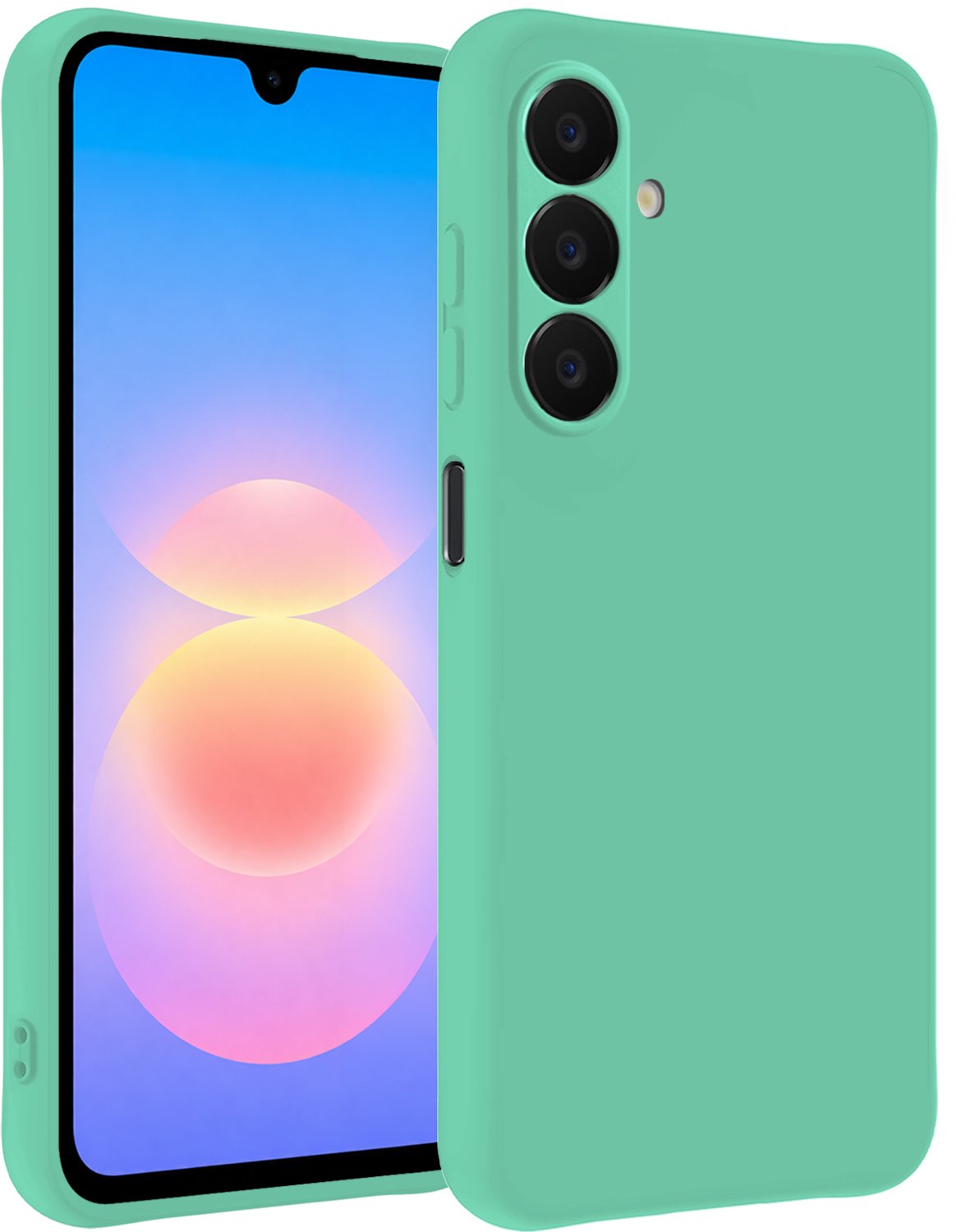Hoesje - Geschikt voor Samsung Galaxy A18 - Sterk & Shockproof - Siliconen Case - Hoes Cover - Telefoonhoes - Mint Groen