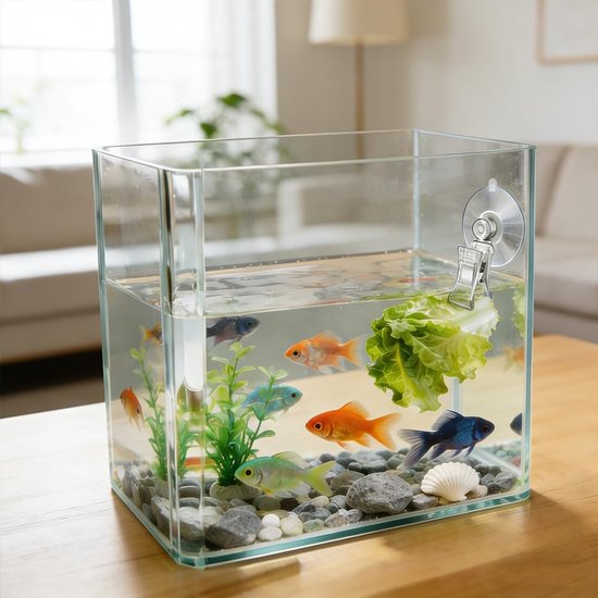 8 Stuks AquariumzuignapClips Transparante PVC-Aquariumzuignaphouders Onderwatervoederbakken voor Vissen Luchtpompaccessoires voor Aquaria Vissenbakken Thuis Ramen Glas — afbeelding 2