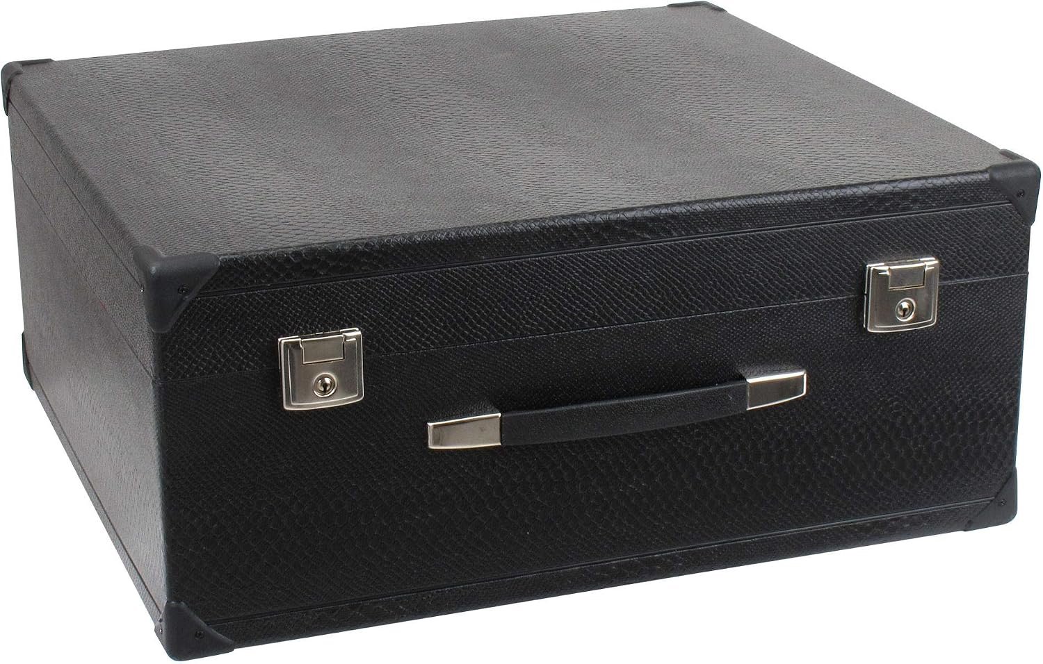 Alpenklang Accordeonkoffer 120 Bass Grootte I, Zwarte kunstleren bekleding | Draagkoffer voor 120 Bass-accordeons, Hardshellkoffer met houten kern, Zachte pluche voering, Rode pluche bekleding, 6 kg