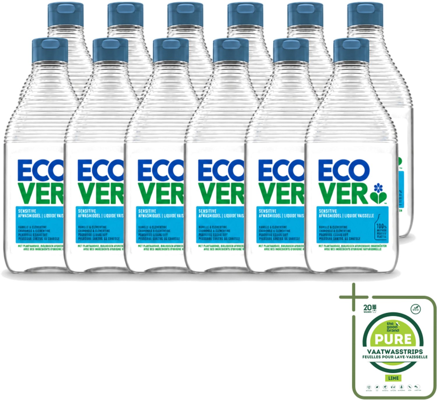 12 x Ecover - Afwasmiddel - Kamille & Clementine - 950 ml - Grootverpakking - Afwasmiddel Kamille En Clementine - Plantaardig Afwasmiddel - Biologisch Afbreekbaar - Duurzaam Afwasmiddel - Zacht Voor De Huid