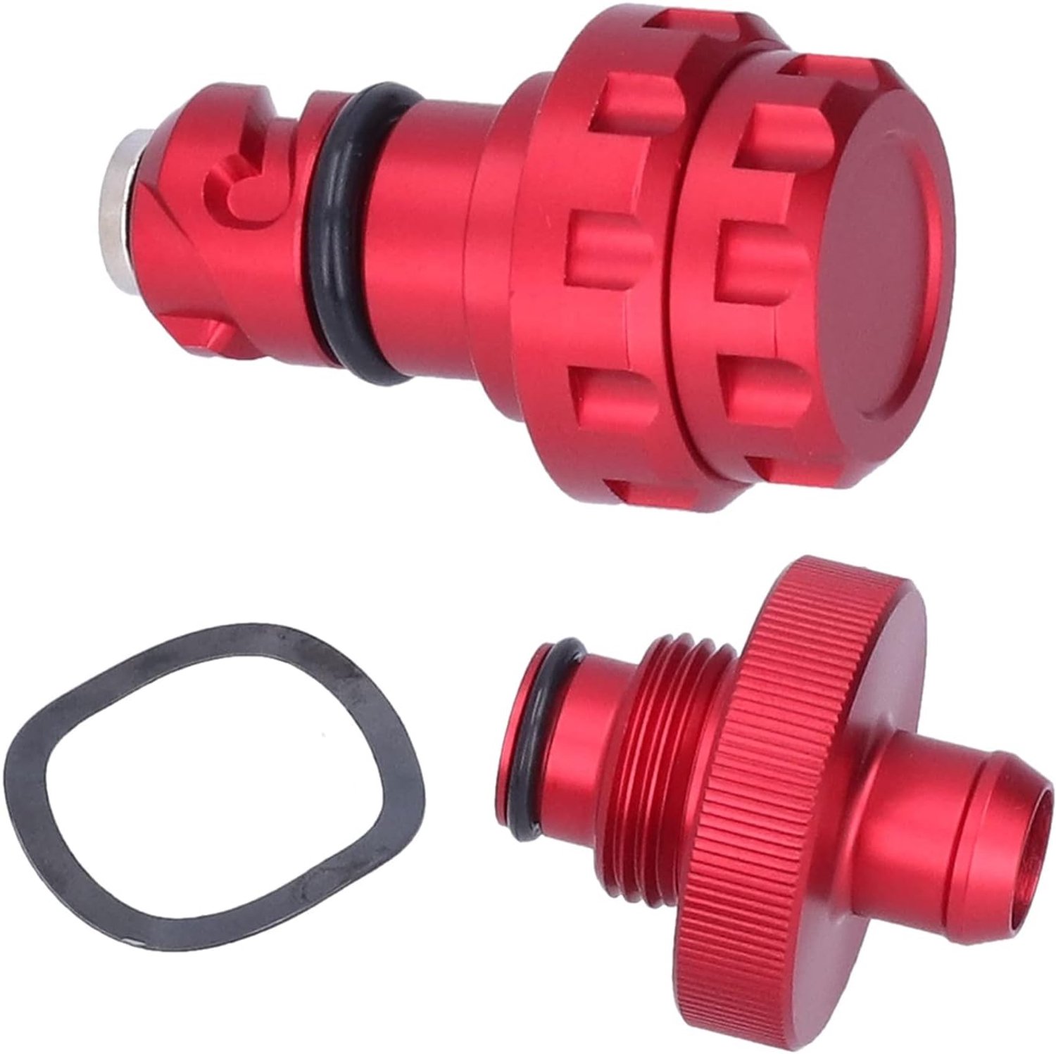 aqxreight Olieaftapplug met Magnetisch Uiteinde Aluminiumlegering Vervanging voor 2015 2023 2.7L/3.5L/5.0L Motoren (rood)