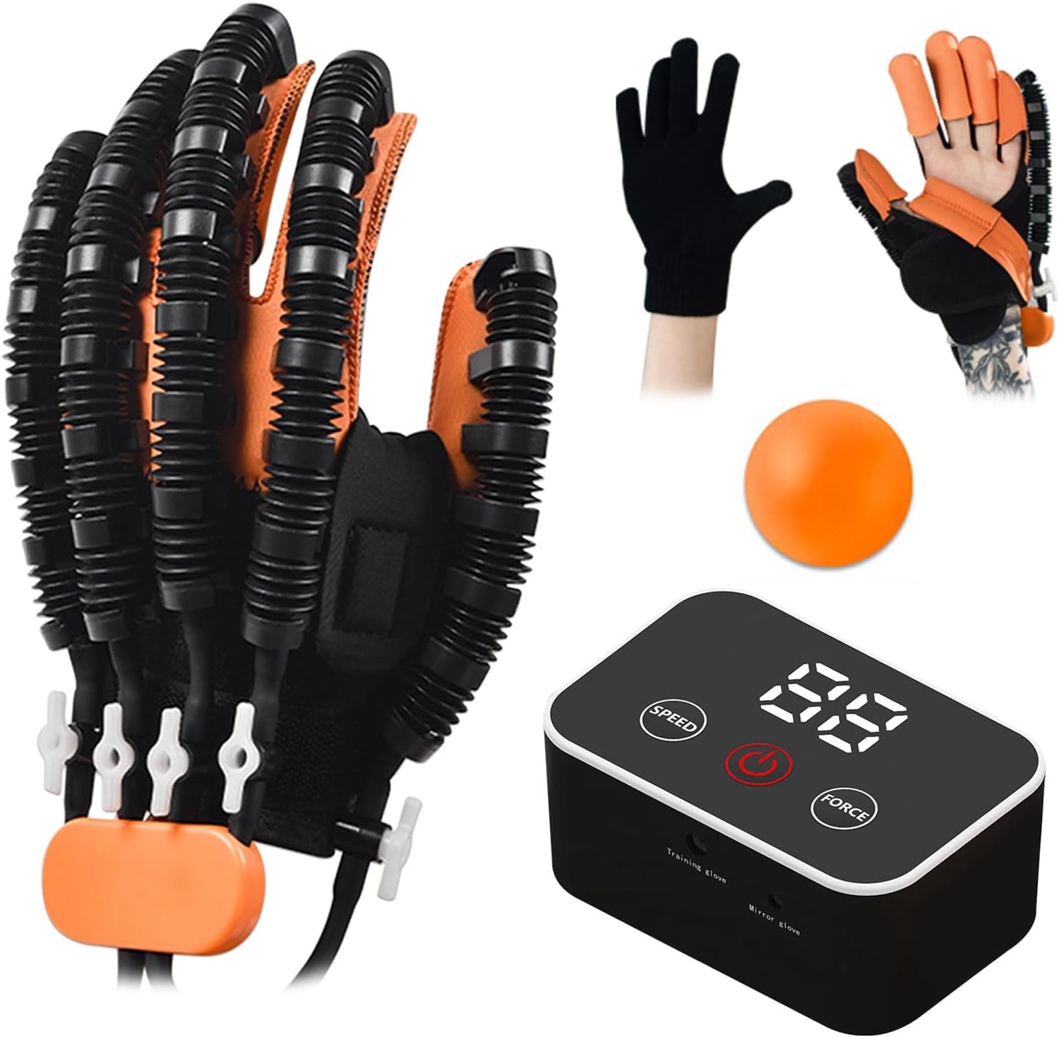 Robothandschoen voor handtraining, ondersteuning voor vingeroefeningen en mobiliteit, spieractivator voor handwelzijn