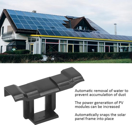 20 Stuks Zonnepaneel Afvoer Clip 35 Mm Abs Pv Drainage Clips T Vormige Water Gids Gesp Drainage Klem voor Outdoor — afbeelding 5
