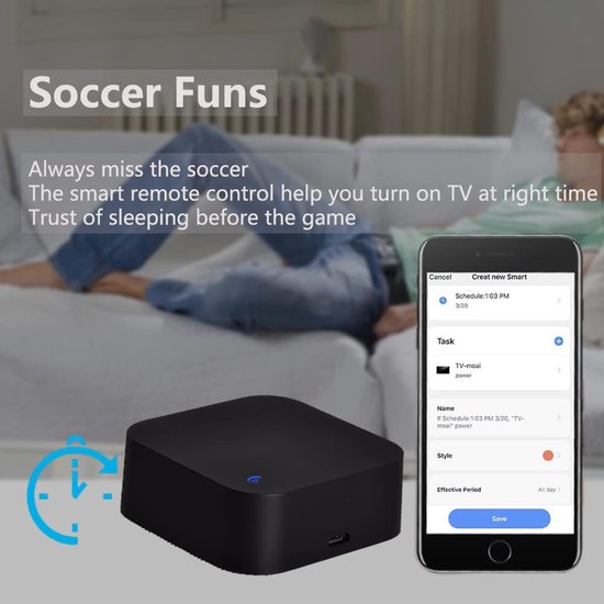 Good Wife TUYA Universal ir Smart Afstandsbediening Hub, IR WiFi Smart Domotica TV Afstandsbediening Werkt Met Alexa/Google Home Wi-Fi — afbeelding 2