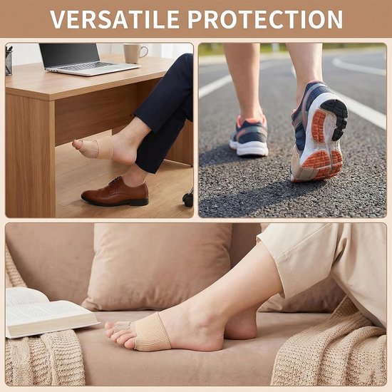 4 stuks siliconen teenslippers - afstandhouders voor hallux valgus - eenheidsmaat voor dames en heren — afbeelding 2