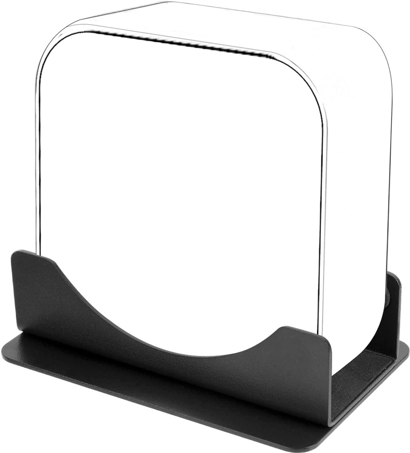 Bureaustandaard voor Mac Mini M4/M4 Pro 2024, Koolstofstalen Beugel Warmteafvoer Krasbestendig & Ruimtebesparend Ontwerp Metalen Bureau Organizer Accessoires (Zwart)